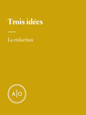 cover image of Trois idées